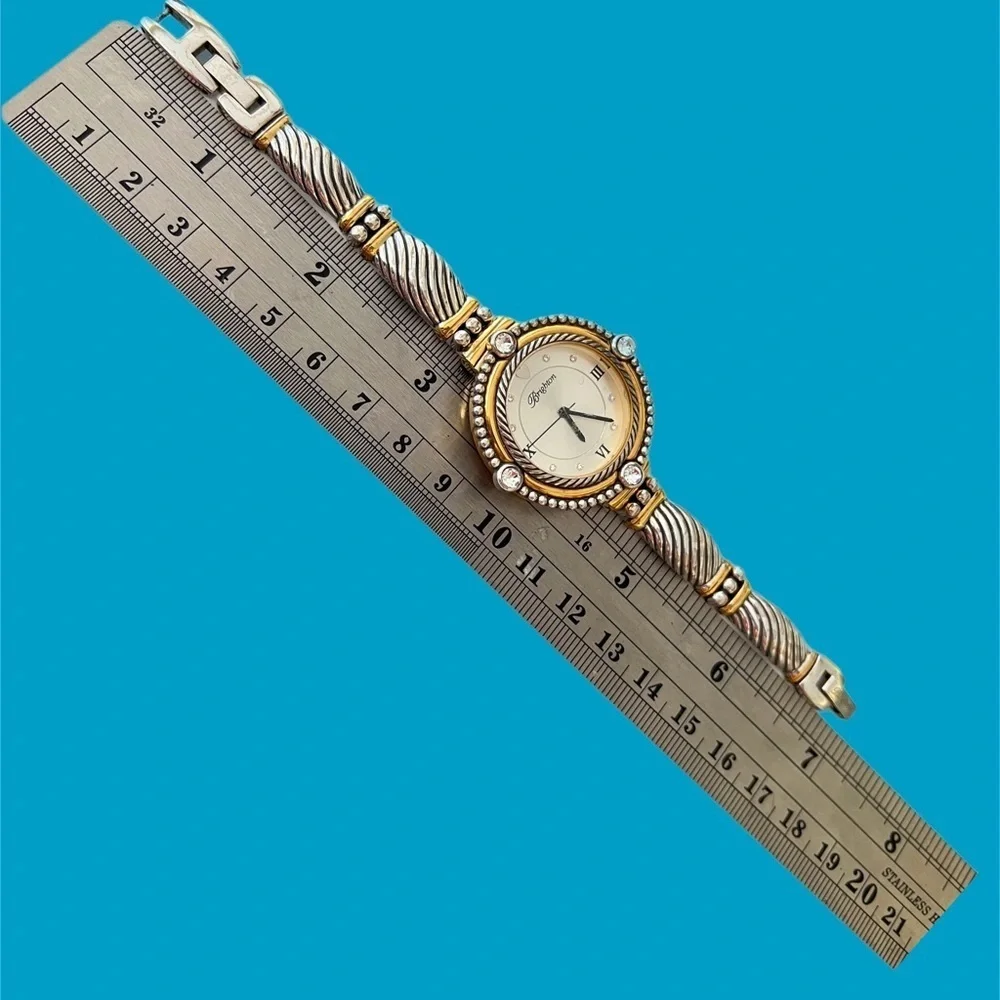 Brighton Gold and Silver Round Face Bracelet Watch